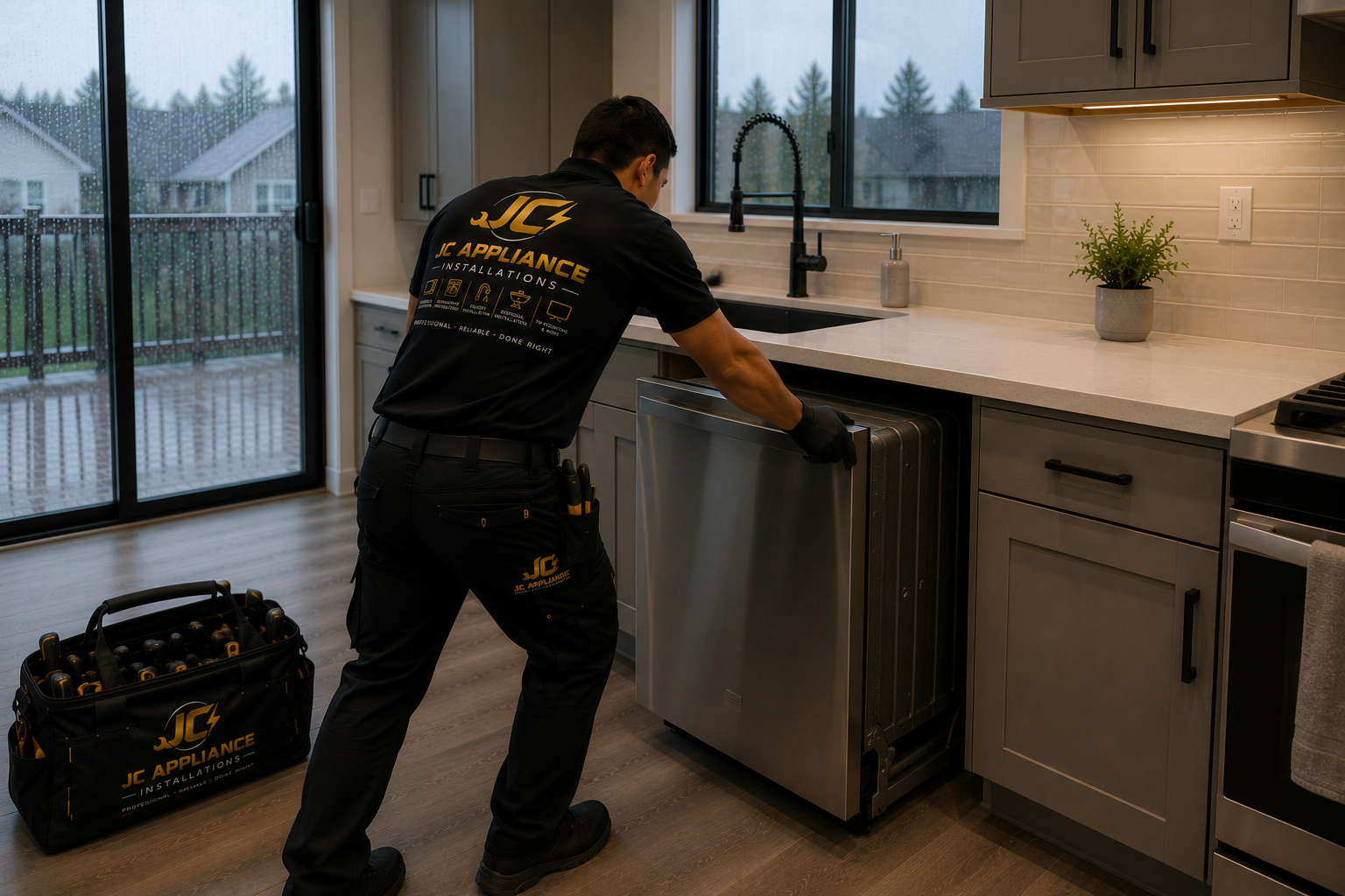 Dishwasher installation by JC Appliance Installations