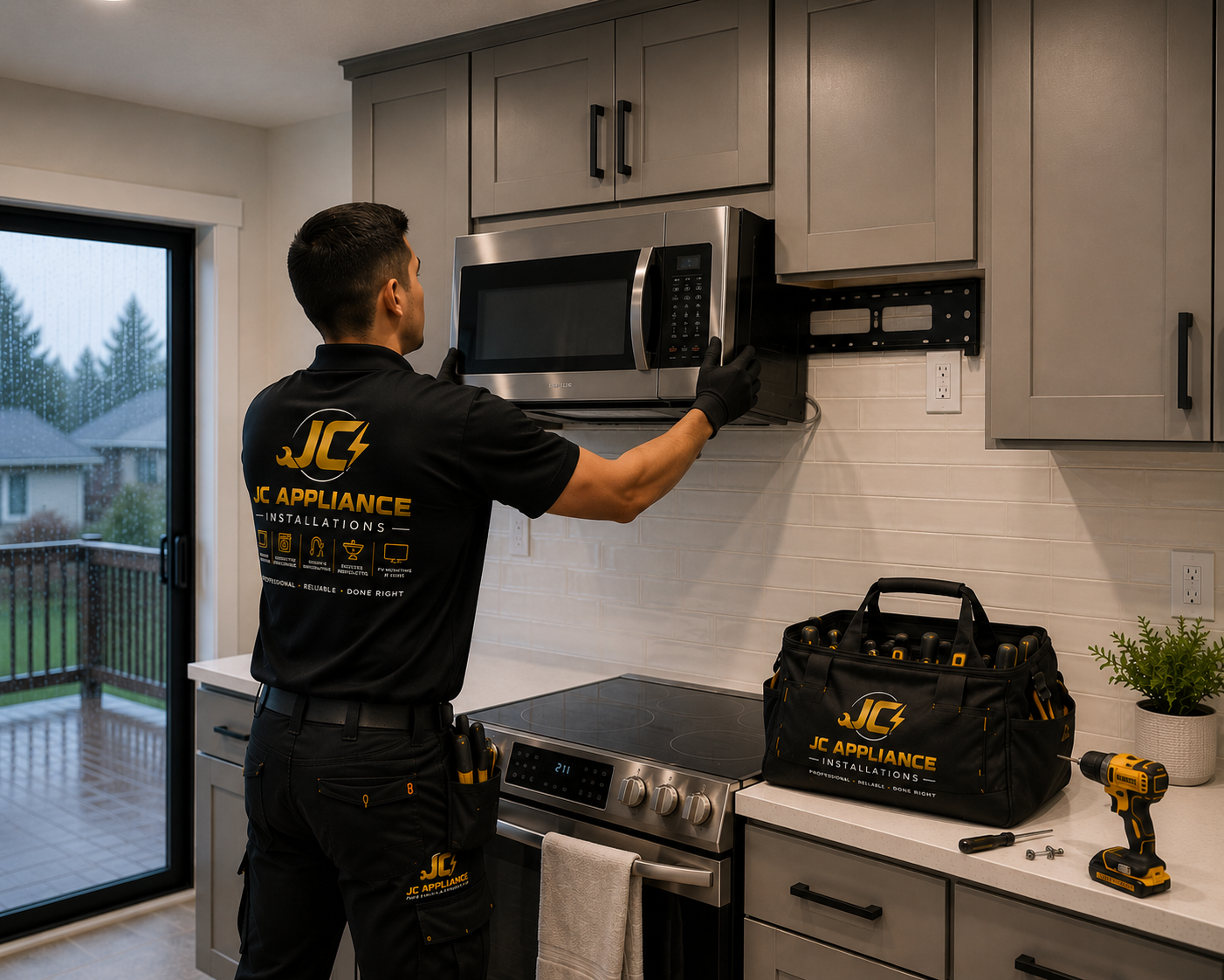 Microwave installation by JC Appliance Installations