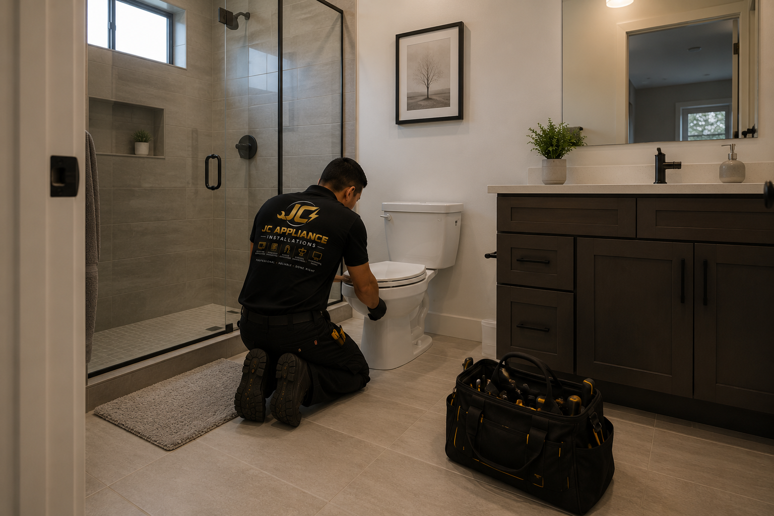 Toilet installation by JC Appliance Installations