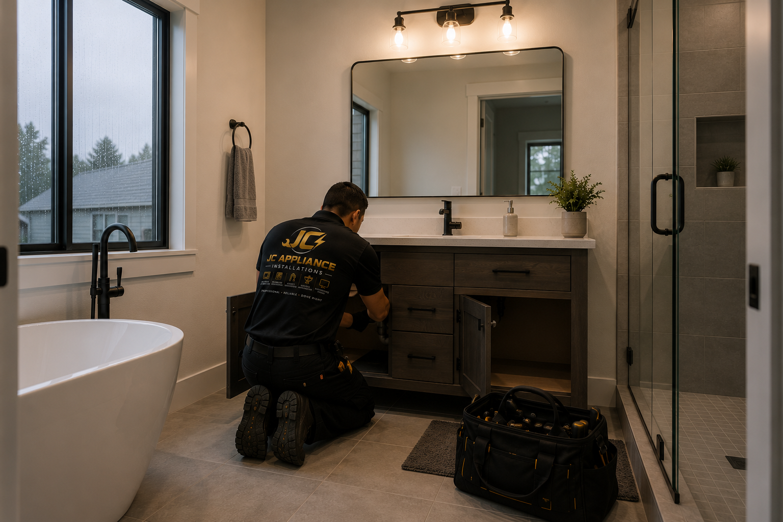 Vanity installation by JC Appliance Installations